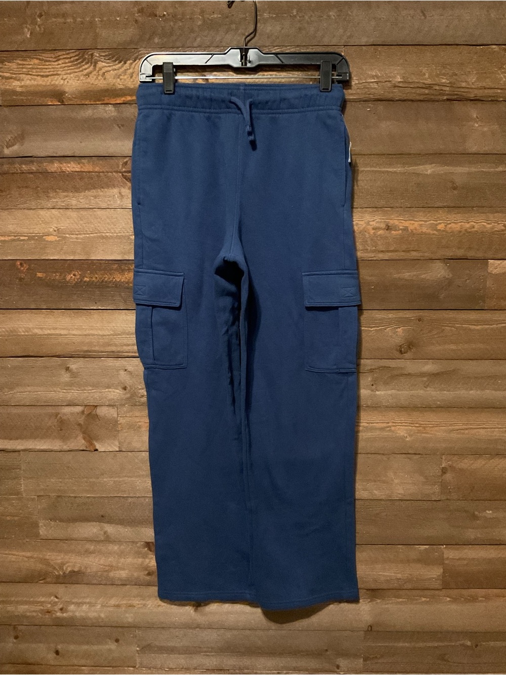 Old Navy Boys Cargo Baggy Navy Blue Pull On Sweat Pants Size XL 14-16 NWT